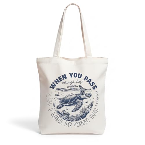 Inspirational Christian Gifts Canvas Tote Bag for Women, Christmas Friendship Birthday Religious Grocery Bags - color: Bewithyou