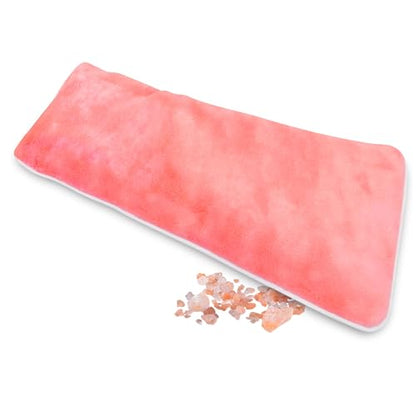 Eurow Luxe Himalayan Salt Eye Pillow Mask, Microwavable & Freezable Warm or Cold Compress for Relaxation, Headaches, Puffiness, Stress Relief, Sleep Support & Eye Strain, Pink