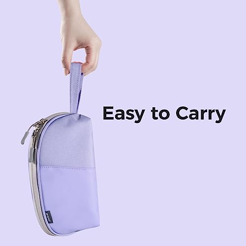 pack all Large Pencil Case, Multi-Compartment Pencil Pouch with Zipper | Large Capacity, Removable Compartment, Durable Fabric, Smooth Zipper, Multi-use for Pens, Stationery & Makeup, Purple - color: Purple