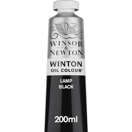 Winsor & Newton Winton Oil Color, 200ml Tube, Lamp Black | High-quality pigments, Durable, Lightfast, Permanent, Uniform Consistency, Great Pigment Load - color: Lamp Black, size: 6.75 Fl Oz (Pack of 1), style: 6.75-oz Tube