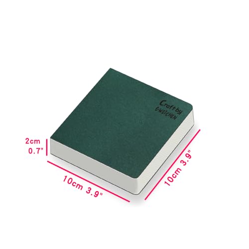 Square 3.9X3.9 300gsm Portable Fine Textures Watercolor Paper Pad Journal 60pgs (30 Sheets) Travel Size for Calligrapher Watercolor Sketch Book Water Color Paper Notebook. Dark Green - color: 300gsm-FineTexture-Dark Green
