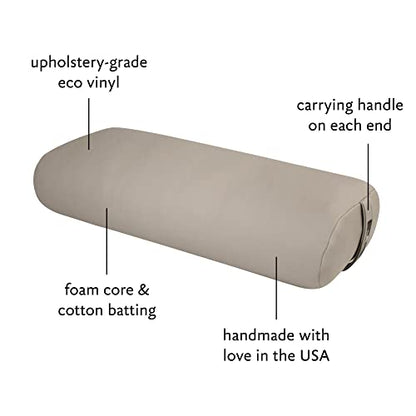 Hugger Mugger Standard Yoga Bolster - Firm, Supportive, Handmade, Durable - color: EZ Clean Taupe