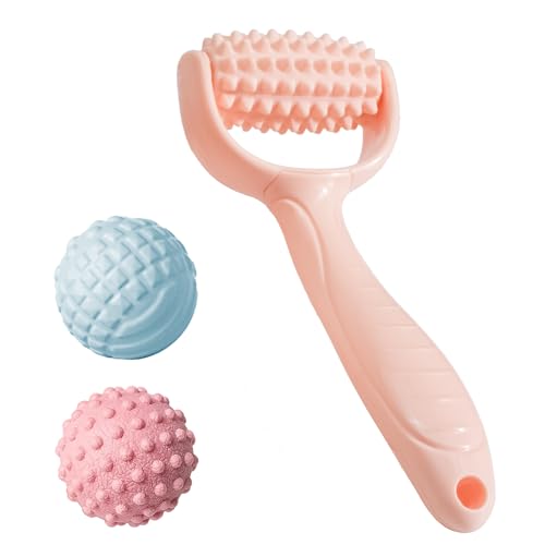 Massage Muscle Roller Stick & Ball Foot Body Myofascial Release Set 3 Pack
