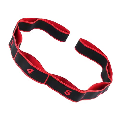 UncleS Elastic Tension Band Exercise Pull Rope Stretch Rope 8 Segment Pilates Stretching Band Female Resistance Training Equipment Fitness Exercise Resistance With Number - color: Red