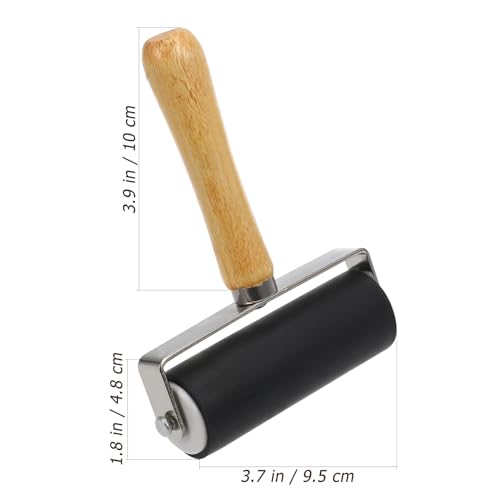 Ciieeo 4 Pcs Rubber Brayer Rubber Roller Ink Stamping Roller Rubber Brayer Roller Rollers Oil Painting (Pack of 2) - size: 14x12.2x3.5cm (Pack of 2)