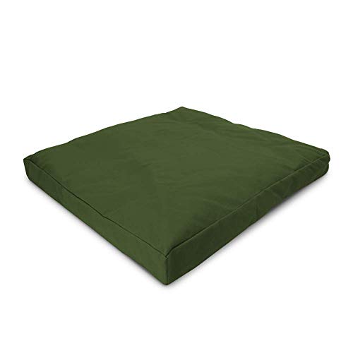 Bean Products Zabuton Meditation Cushion, Cotton Filled Pillow - Earth | 2 Piece Standard Meditation Cushion, Washable Removable Cover, Comfortable Kneeling Pad, 24x24x2 100% Cotton - Made in USA - color: Earth, size: Standard 24x24x2