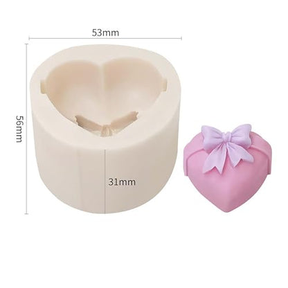 Resin Mold Clay Mold Jewelry Resin Casting Mold Candle Making Molds Craft Supplies 3D Mold Silicone Mold for Resin Casting Mold (heart-4-pack) - color: heart-4-pack
