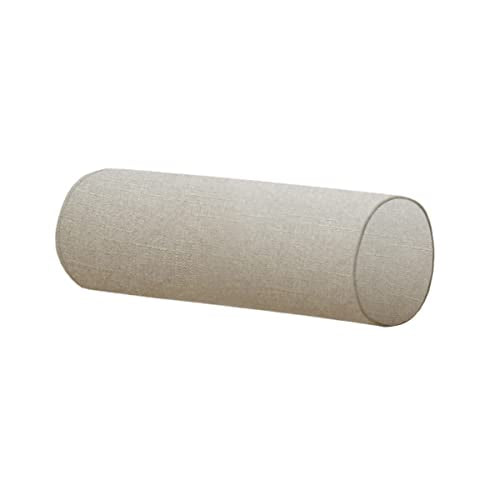 Neck Roll Pillowcases Velvet Cylindrical Pillow Covers 16"x6" with Hidden Zipper for House Home Decor Neck Roll Pillow Cervical Neck Roll Memory Pillow Cylinder Round Cushion (Linen Grey, 16x6) - color: Linen Grey