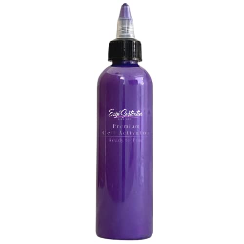 Premium Cell Activator | Ready to Pour | Create Perfect and Unique Cells in Your Painting Works | 4oz by Volume | by Ezgi Sertcetin (Metallic Amethysté) - color: Metallic Amethysté