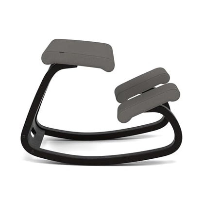 Varier Ergonomic Kneeling Chair, Rocking Knee Stool for Home Office Desk - color: Black/Grey