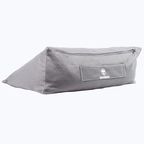 Meditation Cushion – Ergonomic Zafu Pillow for Yoga and Mindfulness – Washable Cover, Natural Buckwheat Fill, Premium Fabric (Cotton Blend/Polyester Variant) (Steel Gray, Medium) - color: Steel Gray