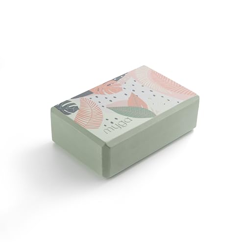 MYGA Yoga Block,Lightweight EVA Foam Yoga Brick,High Density Non-Slip Block for Yoga Poses, Pilates, Balance and Flexibility - color: Palm, size: One Size