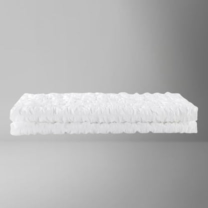 Weighted Blanket Cover, 60 x 80 Weighted Blanket Cover Seersucker, White Cover for Weighted Blanket, Washable,8 Ties, Duvet Cover only, Pillowcases not Included. - color: White Seersucker, size: 60*80