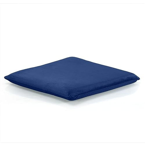 Augld Square Memory Foam Chair Cushion 18x18 in Navy | Soft Velvet Fabric, Non-slip, High Density Memory Foam, Washable, Seat Cushion for Home, Office, School, Car - color: Navy, size: 18x18 In