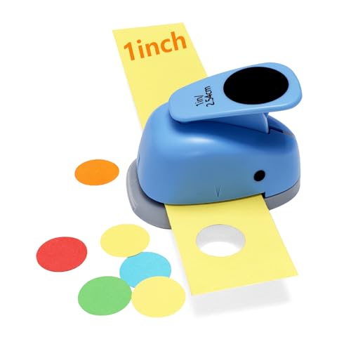 Circle Punch, Paper Punch,1 inch Circle Hole Punch Cutters for for Paper Crafts, Cardstock, Gift Wrapping, Scrapbook Tools Cards, Arts Fun Projects, Christmas, Birthday Gifts(Blue). - size: 1 Inch