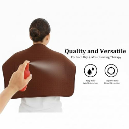 Full Back Heating Pad,20x40 Extra Large Heating Pad for Back Pain Relief,with 10 Temperature Controllers & 3 Auto-Off Timers,Dry/Moist Heat Therapy for Muscle,Joint,Menstrual Cramps (Brown) - size: 20x40 Inch Brown