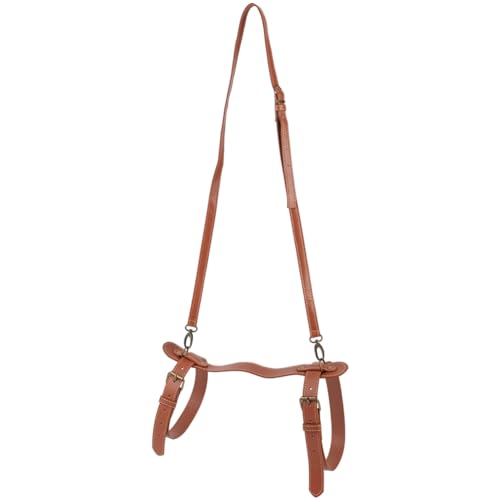 GORGECRAFT 63.5cm Portable Leather Handle Belt Carrier Outdoor Picnic Blanket Carry Strap Motorcycle Bedroll Adjustable Straps Holder for Yoga Exercise Mat Carpet Home Camping Travel Beaches Rug - size: 635x325x2.5~15.5mm