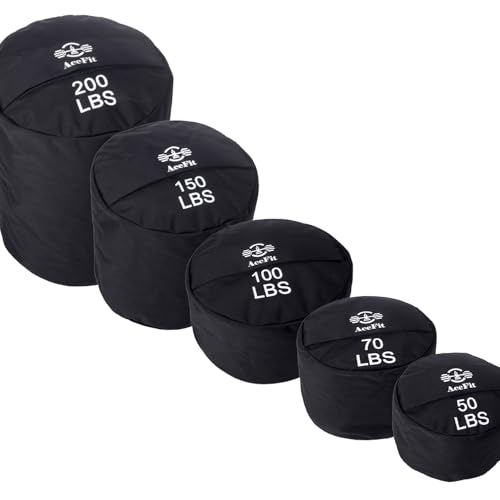 Acefit Training Sandbag for Working Out| Heavy Duty Workout Sandbags| Weights Sand Bags for Training, Exercise| Military Conditioning, Fitness, Cross-Training & Strength Training - size: 50 LB