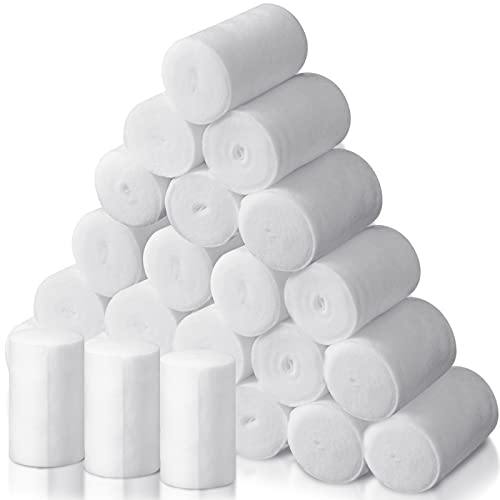 Treela 24 Rolls Cotton Cast Padding Individually Wrapped,4 Inch x 8.9 Ft | Soft Undercast for Plaster Casts, Pet Bandages, Halloween Mummy Decor, Mask Making, Art Projects, Comfortable Wrap - size: 4 Inch x 8.9 ft