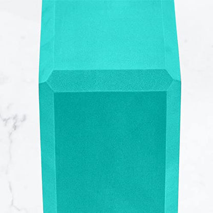 MYGA Yoga Block,Lightweight EVA Foam Yoga Brick,High Density Non-Slip Block for Yoga Poses, Pilates, Balance and Flexibility - color: Turquoise, size: One Size