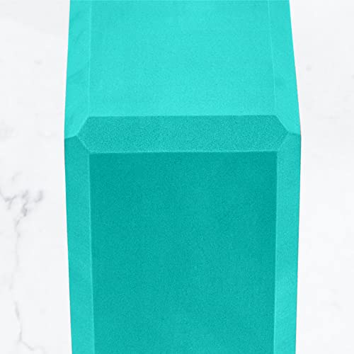 MYGA Yoga Block,Lightweight EVA Foam Yoga Brick,High Density Non-Slip Block for Yoga Poses, Pilates, Balance and Flexibility - color: Turquoise, size: One Size