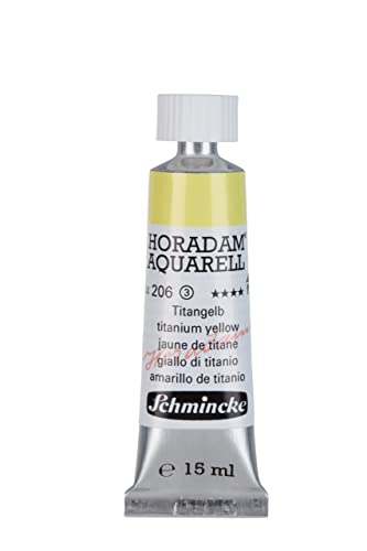 Schmincke HORADAM AQUARELL titanium yellow 15 ml, 14206006 - color: 206 titanium yellow, size: 0.5 Fl Oz (Pack of 1)