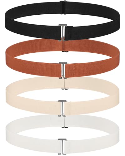 SATINIOR Invisible Stretch Belt Flat - color: Black,brown,khaki,white