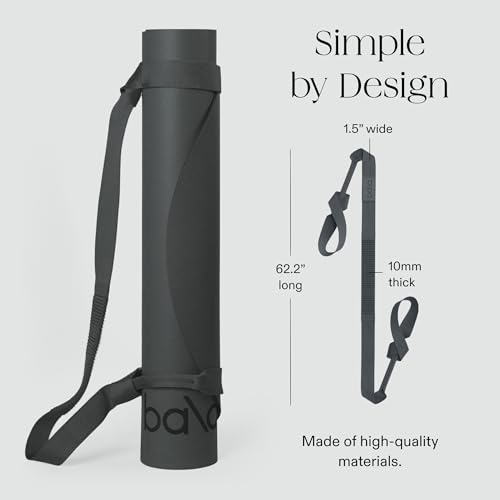 Bala Yoga Mat Straps for Carrying, Lightweight Yoga Mat Sling Holder - color: Charcoal