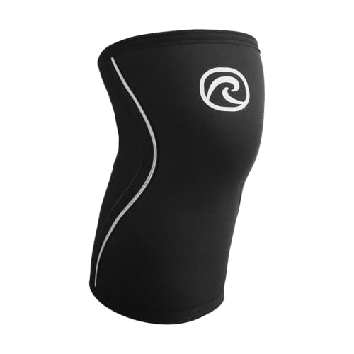 Rehband Knee Bandage 5 mm to Support Knees – Stabilises Joints and Muscles – Ideal for Sports Bodybuilding, Colour: Black, Size: XS - color: Black - 1 Piece, size: X-Small