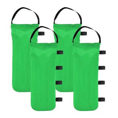 140LBS Canopy Weights Sand Bags, 4-Pack Side Strap Sandbags for Canopy Outdoor Advertising Tent Sunshade Fixed Windproof Pop up Canopy Tent (Green) - color: Green