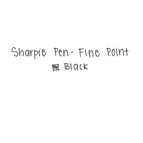 SHARPIE Felt Tip Pens, Fine Point (0.4mm), Black, 4 Count (Pack of 2) - size: 4 Count (Pack of 2)