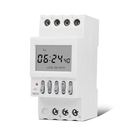 TM624 40-Group School Factory Automatic Bell Timer 1-99s Interval Programmable Digital Time Relay LCD Display DIN Rail Mount