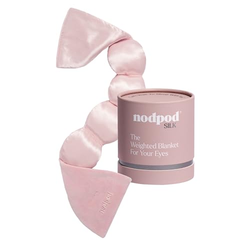 nodpod Mineralized Silk Gentle Pressure Sleep Mask, Weighted Eye Mask - color: Petal Silk
