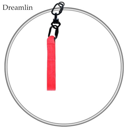 Aerial Straps Aerial Hoop Hand Lyra Hoop Hand Loop for Aerial Cube Pole Circus Acrobatics Dance Strength Training - color: Red