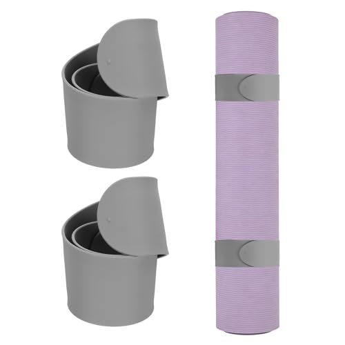Yoga Mat Strap Slap Band, One Snap Yoga Mat Slap Band for Keep Mats Tightly Rolled Exercise Mat Sling Holder - color: Gray