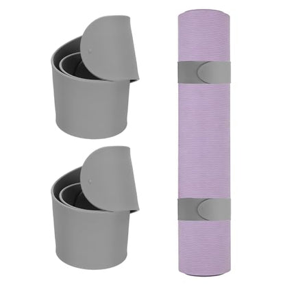 Yoga Mat Strap Slap Band, One Snap Yoga Mat Slap Band for Keep Mats Tightly Rolled Exercise Mat Sling Holder - color: Gray