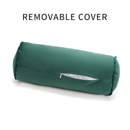 Neck Roll Pillow - color: Dark Green (Vetlet)