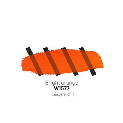 KAMENSKAYA Acrylic Inks for Artists - Bright Orange Acrylic Ink, 3.38 Fl Oz (100 ml) | Highly Concentrated, Multifunctional Liquid Acrylic Paint - color: Bright Orange