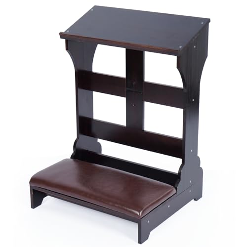 Prayer Bench Kneeler, Wooden Prayer Kneeler for Home