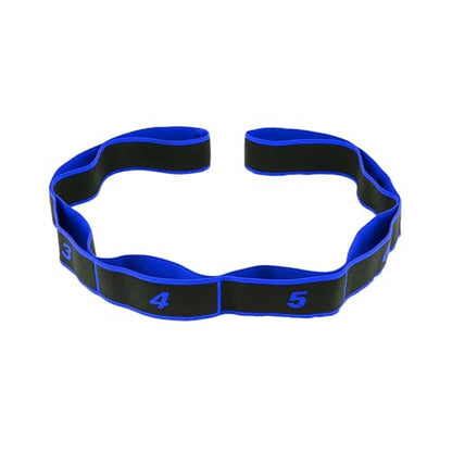 Elastic Stretch Band with 8 Numbered Loops for Yoga Fitness Leg Training - color: blue