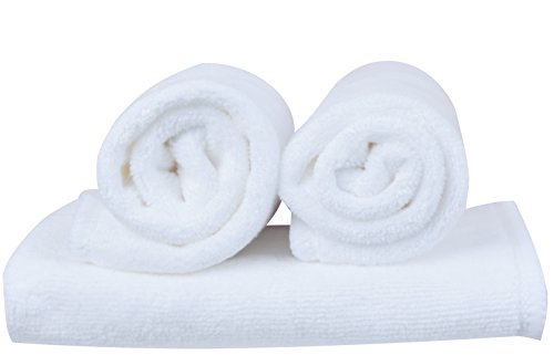SINLAND Microfiber Gym Towels, Workout Sweat Towel 16x32In - color: Whitex3