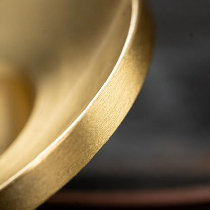 Tibetan Meditation Bell, Brass Tingsha Cymbals with Cloth Bag - size: Eight Symbols