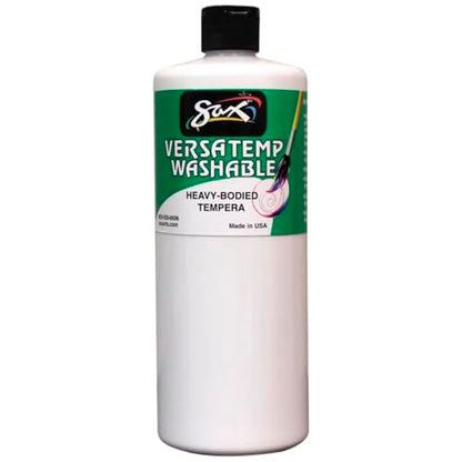 Sax Washable Versatemp Heavy Bodied Tempera Paint, White, 1 Quart - 15311