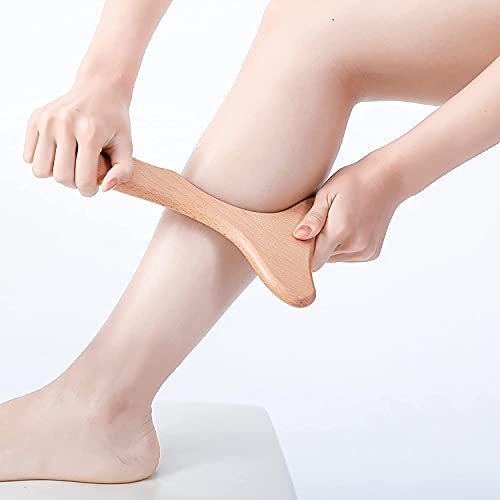 Komogir Wood Therapy Massage Tool Wooden Lymphatic Drainage Massager Body Sculpting Tools for Maderoterapy,Gua Sha,Muscle Release-11 * 6inches