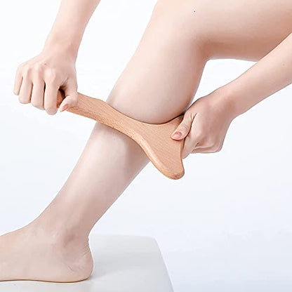 Komogir Wood Therapy Massage Tool Wooden Lymphatic Drainage Massager Body Sculpting Tools for Maderoterapy,Gua Sha,Muscle Release-11 * 6inches