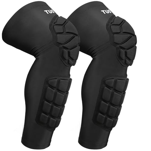 Padded Knee & Shin Guards Calf Pads Protector Compression Leg Sleeve Knee Brace for Football Basketball Volleyball Soccer Baseball for Youth Adult (1 Pair) - color: zwlblack, size: Large