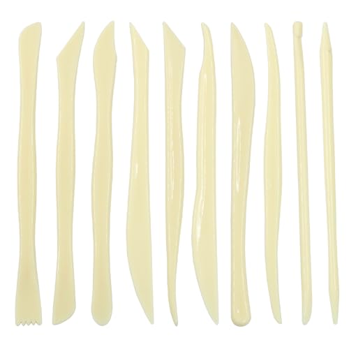 Moicstiy 10Pcs Double Ended Clay Sculpting Tools, Plastic | Clay Modeling Tools, For Carving, Smoothing, Shaping
