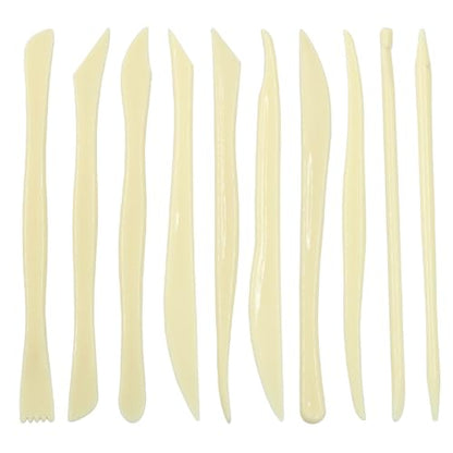 Moicstiy 10Pcs Double Ended Clay Sculpting Tools, Plastic | Clay Modeling Tools, For Carving, Smoothing, Shaping