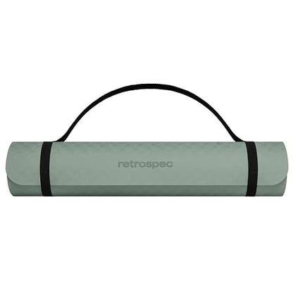 Retrospec Zuma Yoga Mat 6mm Thick Non-Slip TPE Exercise Mat | Cushioned Workout Mat for Yoga Pilates and Home Stretching | 72 x 24 with Carrying Strap