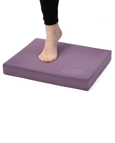 StrongTek Foam Balance Pad, High-Density TPE, 15.8 x 13 x 2 in, Non-Slip - color: Purple
